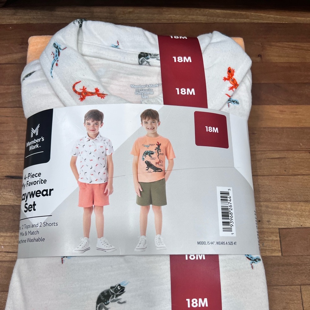 Member's Mark Boy's 4-Piece My Favorite Mix & Match Playwear Set 18M